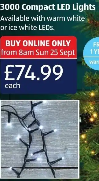 Aldi 3000 Compact LED Lights offer