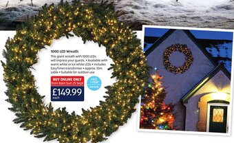 Aldi 1000 LED Wreath offer