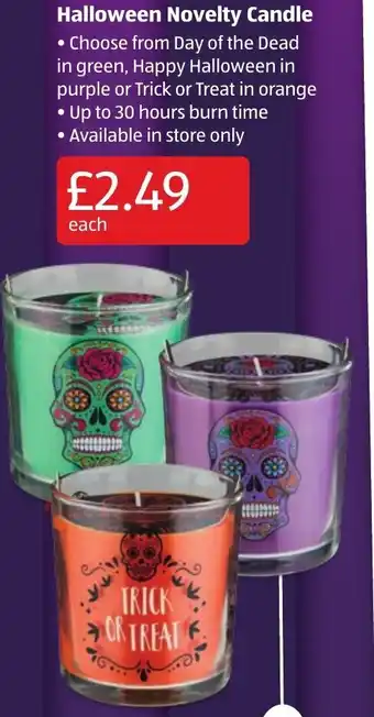 Aldi Halloween Novelty Candle offer