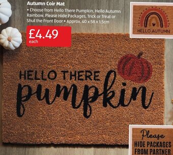 Aldi Autumn Coir Mat offer