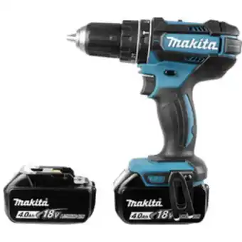 Toolstation Makita dhp482 18v li-ion lxt cordless combi drill 2 x 4.0ah offer