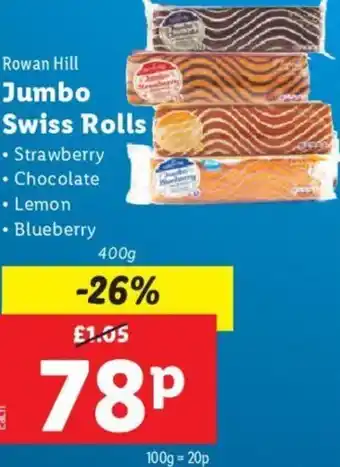 Lidl Jumbo Swiss Rolls 400g offer