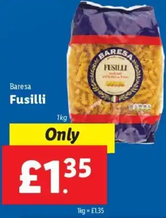 Lidl Fusilli 1Kg offer