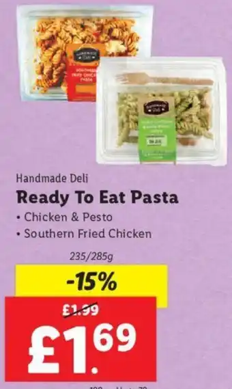 Lidl Ready To Eat Pasta 235/285g offer