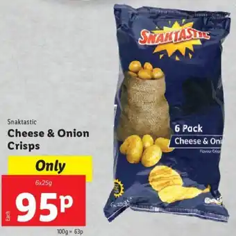 Lidl Cheese & Onion Crisps 6x25g offer