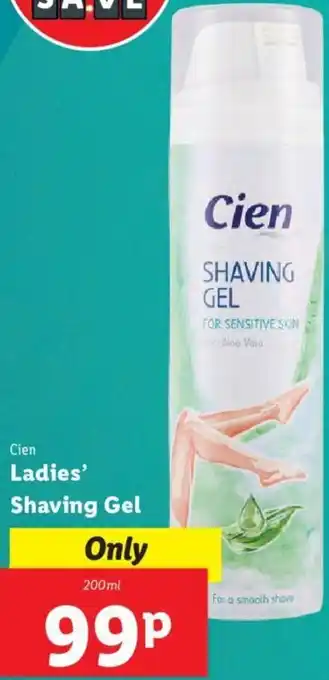 Lidl Ladies' Shaving Gel 200ml offer