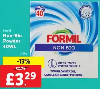 Lidl Non-Bio Powder 40WL offer