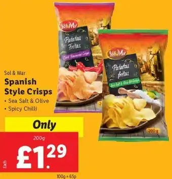 Lidl Spanish Style Crisps 200g offer