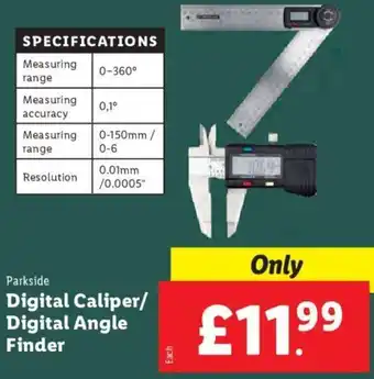 Lidl Digital Caliper/Digital Angle Finder offer