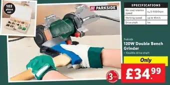 Lidl 120W Double Bench Grinder offer