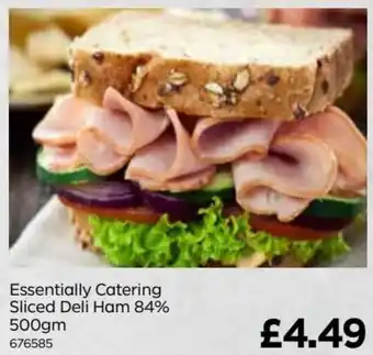 Bestway Sliced Deli Ham 84% 500gm 676585 offer