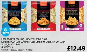 Bestway Supercrunch Chips: Straight Cut 3/8, Chunky Cut, Straight Cut Skin On 3/8 Straight Cut 7/16 4x2.27Kg offer