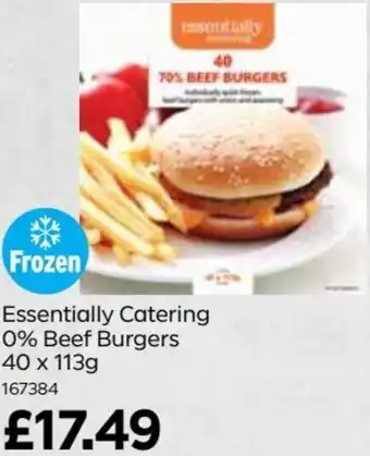 Bestway 0% Beef Burgers 40 x 113g offer