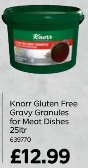 Bestway Gluten Free Gravy Granules for Meat Dishes 25L offer