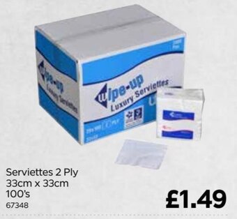 Bestway Serviettes 2 Ply 33cm x 33cm 100's offer