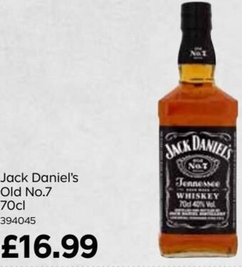 Bestway Jack Daniel's Old No.7 70cl offer