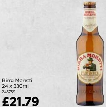 Bestway Birra Moretti 24 x 330ml offer