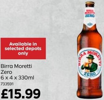 Bestway Birra Moretti Zero 6 x 4 x 330ml offer