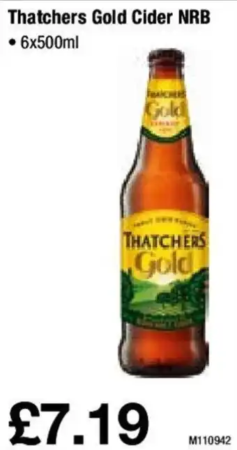Makro Thatchers Gold Cider NRB 6x500ml offer