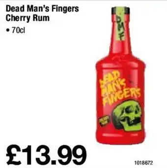 Makro Dead Man's Fingers Cherry Rum 70cl offer