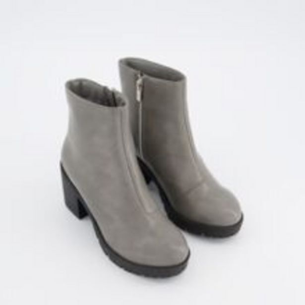 Grey heeled ankle boots offer at TK Maxx