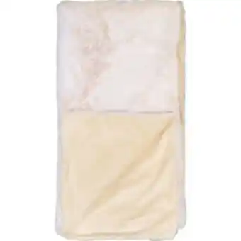 TK Maxx Cream faux fur plain throw 150x220cm offer