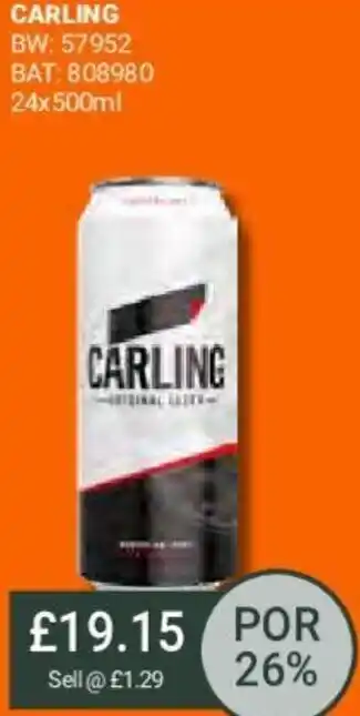 Bestway Carling 24x500ml offer