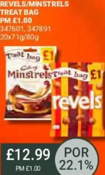 Bestway Revels/ Minstrels Treat Bag 20x71g/80g offer