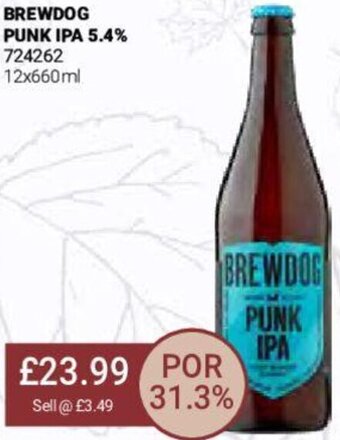 Bestway Brewdog Punk IPA 5.4% 12x660ml offer