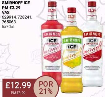 Bestway Smirnoff Ice 6x70cl offer