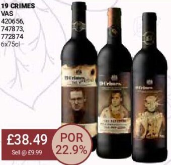 Bestway 19 Crimes 6x75cl offer