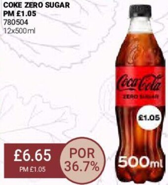 Bestway Coke Zero Sugar 12x500ml offer