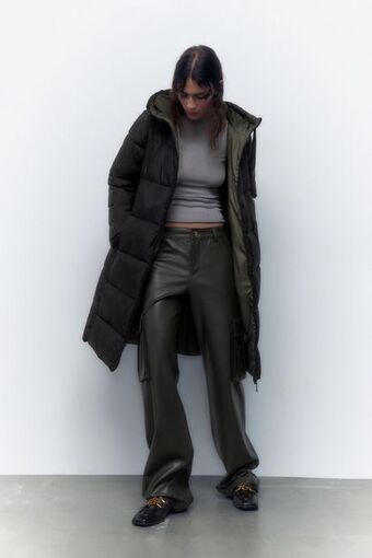 ZARA Long reversible puffer coat offer
