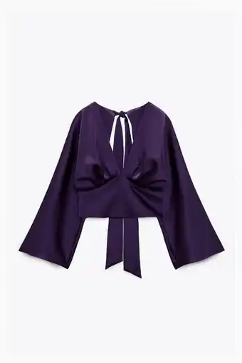 ZARA Cropped satin top offer