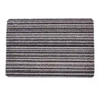 Home Bargains Design studio: luxury indoor washable doormat - grey stripe offer