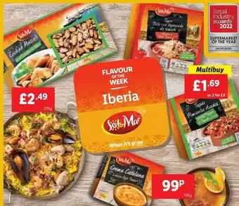 Lidl Sol mar cooked mussels, sol mar crema catalana, sol mar tapas pimentas asados offer