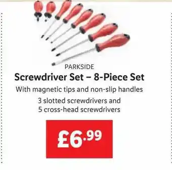 Lidl Parkside screwdriver set - 8-piece set offer