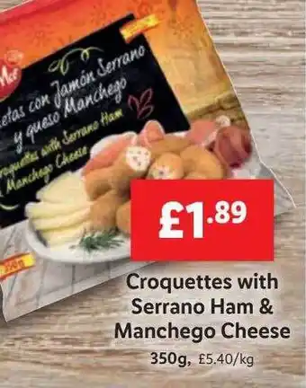 Lidl Sol mar croquettes with serrano ham & manchego cheese offer