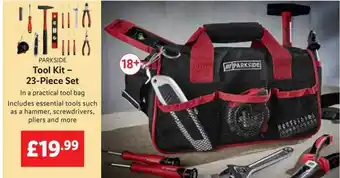 Lidl Parkside tool kit - 23-piece set offer