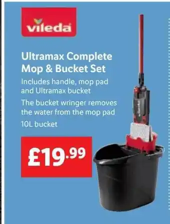 Lidl Vileda ultramax complete mop & bucket set offer
