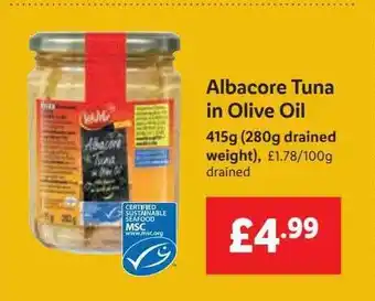 Lidl Sol mar albacore tuna in olive oil offer