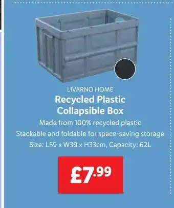 Lidl Livarno home recycled plastic collapsible box offer