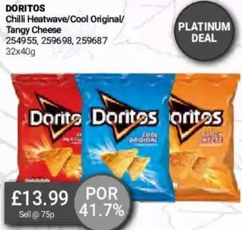 Bestway Doritos Chilli Heatwave / Cool Original/ Tagy Cheese 32x40g offer