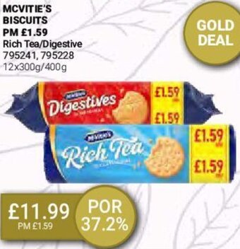 Bestway Mcvitie's Biscuits 12x300g/400g offer