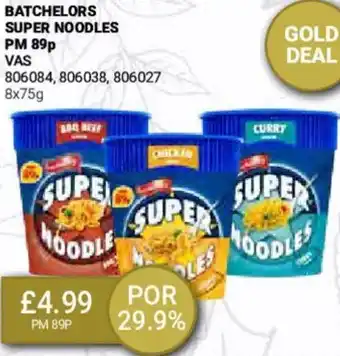 Bestway Batchelors Super Noodles 8x75g offer