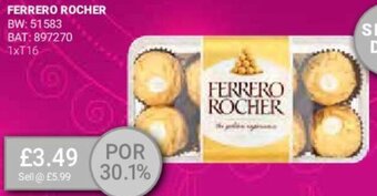 Bestway Ferrero Rocher 1xT16 offer