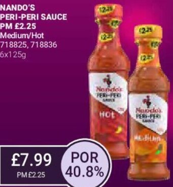 Bestway Nando's Peri-peri Sauce 6x125g offer