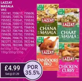 Bestway Lazzat Masala 6x100g/120g/130g/150g/200g/235g offer