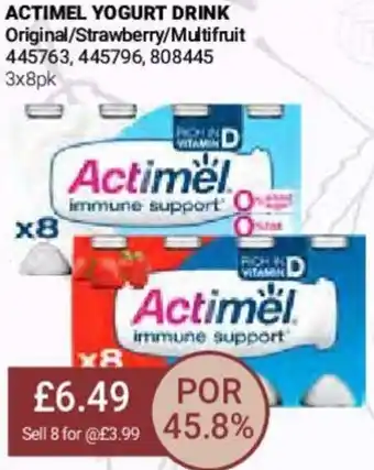 Bestway Actimel Yogurt Drink 3x8pk offer