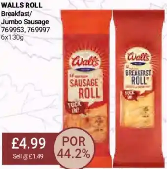 Bestway Walls Roll Breakfast/ Jumbo 6x130g offer